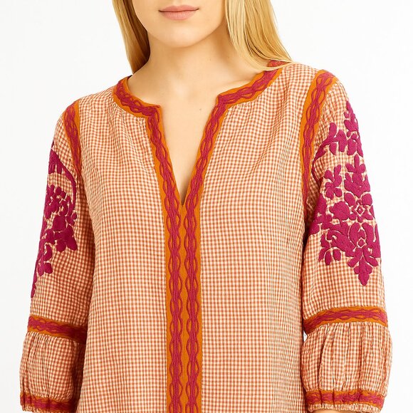 Gretchen Scott Glorious Gingham Tunic S - Picture 1 of 16